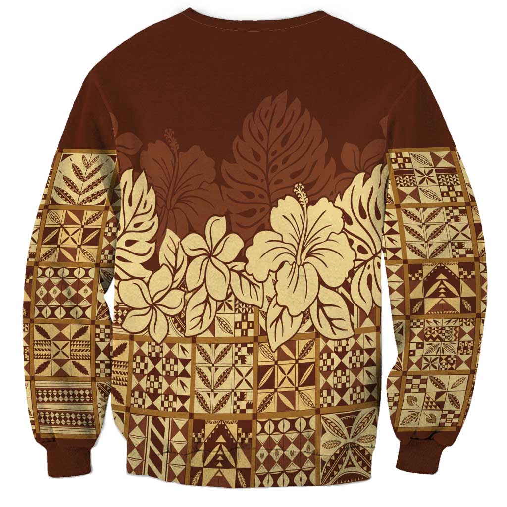 Niue Hiapo Motif Sweatshirt Tapa Classic LT7 - Polynesian Pride