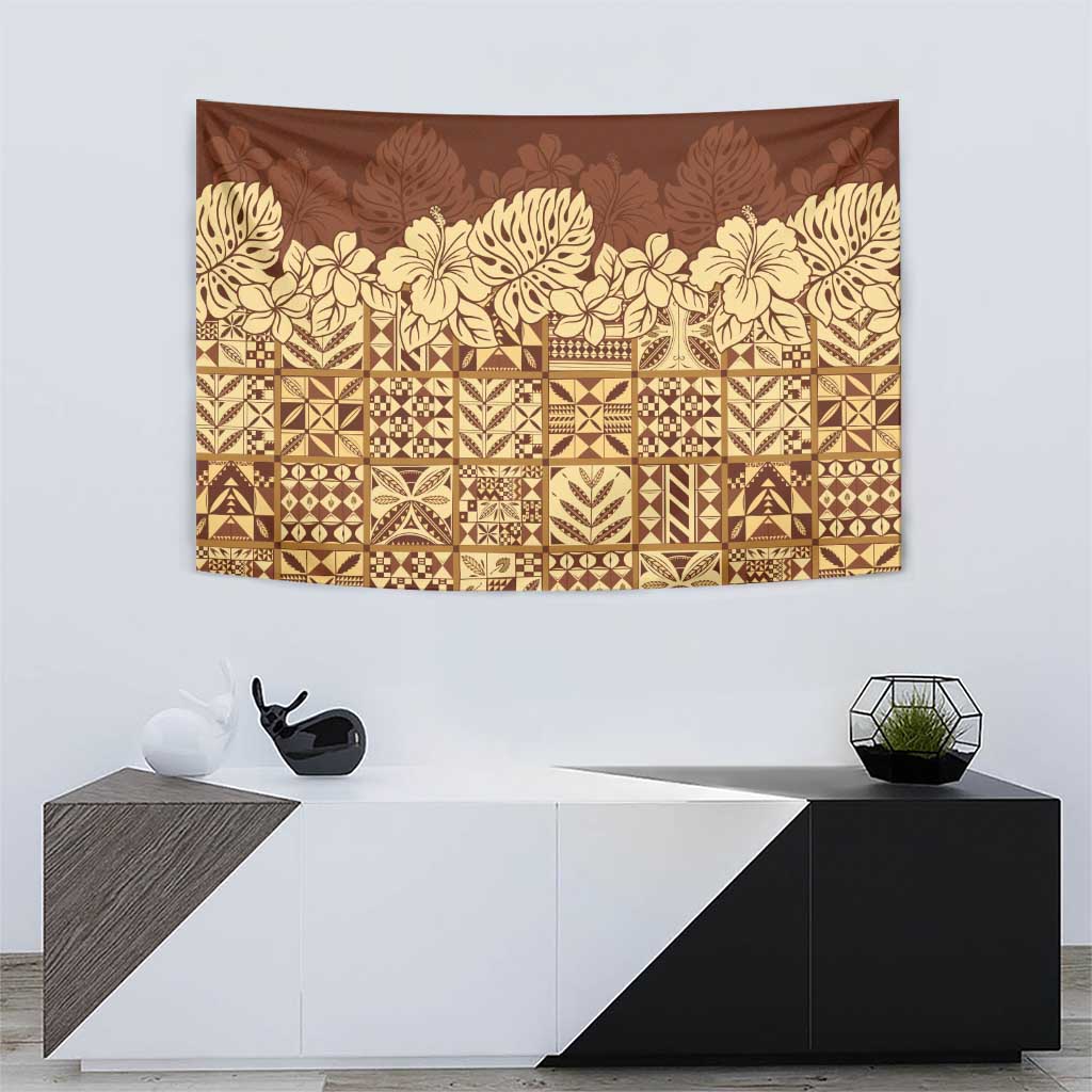 Niue Hiapo Motif Tapestry Tapa Classic LT7 - Polynesian Pride