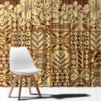 Niue Hiapo Motif Window Curtain Tapa Classic LT7 - Polynesian Pride