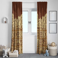 Niue Hiapo Motif Window Curtain Tapa Classic LT7 - Polynesian Pride