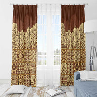 Niue Hiapo Motif Window Curtain Tapa Classic LT7 - Polynesian Pride