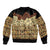 Niue Hiapo Motif Bomber Jacket Tapa Classic - Black Ver