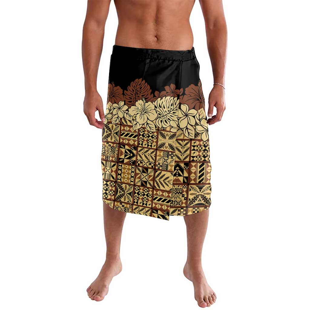 Niue Hiapo Motif Lavalava Tapa Classic - Black Ver