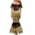 Niue Hiapo Motif Mermaid Dress Tapa Classic - Black Ver