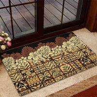 Niue Hiapo Motif Rubber Doormat Tapa Classic - Black Ver LT7 - Polynesian Pride
