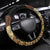 Niue Hiapo Motif Steering Wheel Cover Tapa Classic - Black Ver