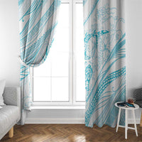 Sharks Couple Dreamy Polynesians Floral Sea Window Curtain Turquoise LT7 - Polynesian Pride