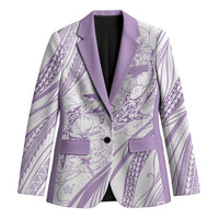 Sharks Couple Dreamy Polynesians Floral Sea Blazer Lilac LT7 Unisex Lilac - Polynesian Pride