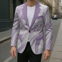 Sharks Couple Dreamy Polynesians Floral Sea Blazer Lilac LT7 - Polynesian Pride