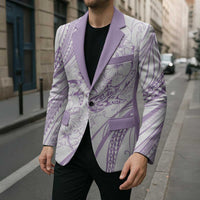 Sharks Couple Dreamy Polynesians Floral Sea Blazer Lilac LT7 - Polynesian Pride
