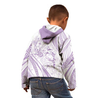 Sharks Couple Dreamy Polynesians Floral Sea Kid Hoodie Lilac LT7 - Polynesian Pride