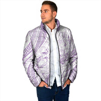 Sharks Couple Dreamy Polynesians Floral Sea Padded Jacket Lilac LT7 - Polynesian Pride