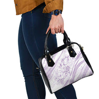 Sharks Couple Dreamy Polynesians Floral Sea Shoulder Handbag Lilac LT7 - Polynesian Pride
