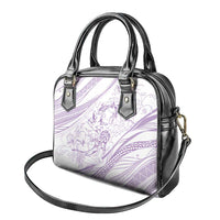 Sharks Couple Dreamy Polynesians Floral Sea Shoulder Handbag Lilac LT7 - Polynesian Pride