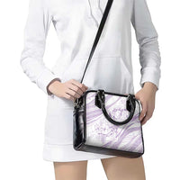 Sharks Couple Dreamy Polynesians Floral Sea Shoulder Handbag Lilac LT7 - Polynesian Pride