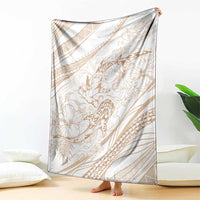 Sharks Couple Dreamy Polynesians Floral Sea Blanket Hazel LT7 - Polynesian Pride