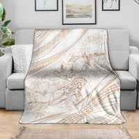 Sharks Couple Dreamy Polynesians Floral Sea Blanket Hazel LT7 - Polynesian Pride