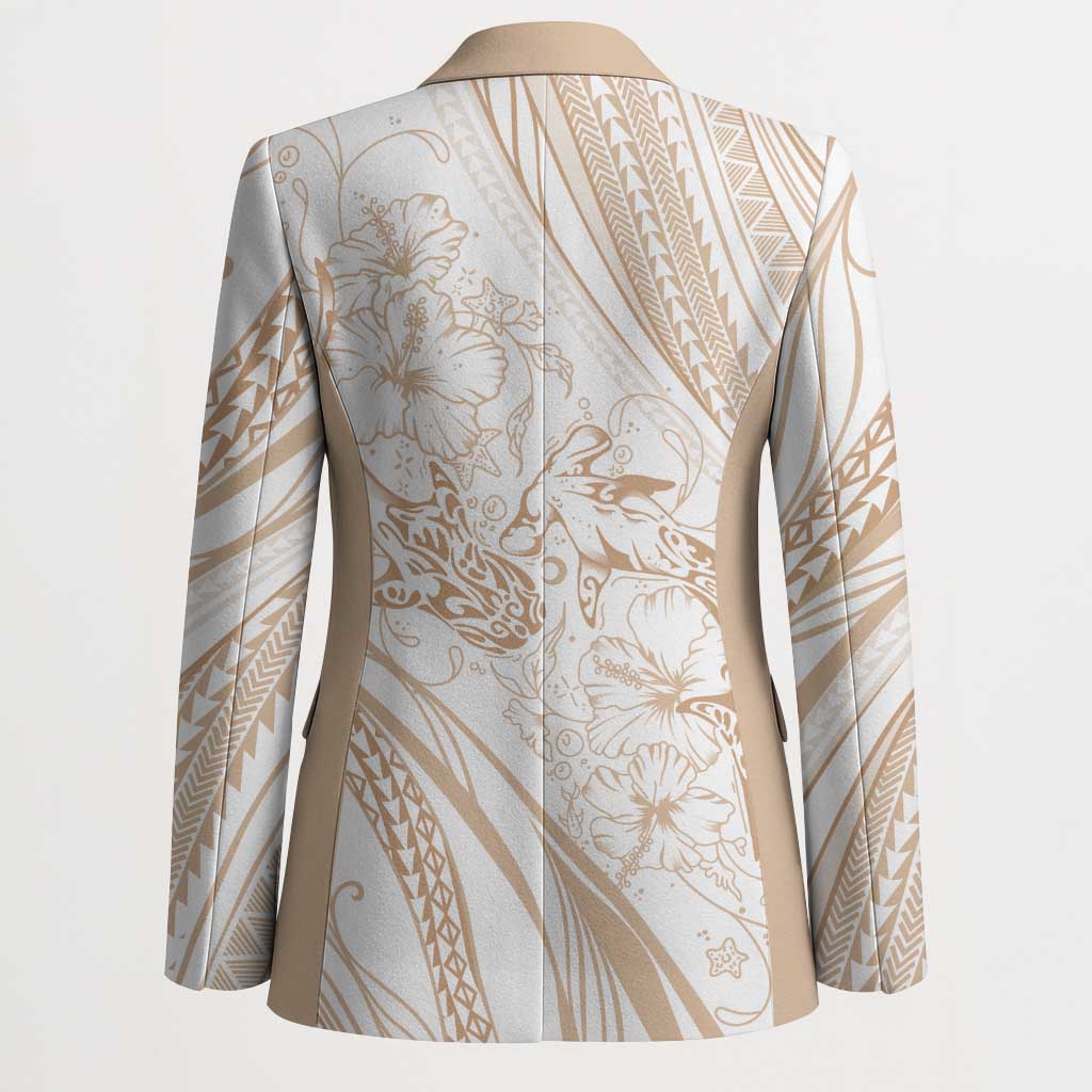 Sharks Couple Dreamy Polynesians Floral Sea Blazer Hazel LT7 - Polynesian Pride