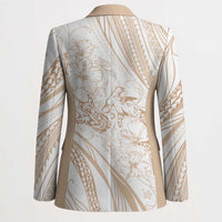 Sharks Couple Dreamy Polynesians Floral Sea Blazer Hazel LT7 - Polynesian Pride