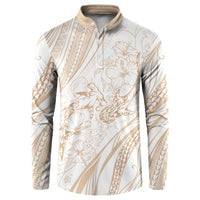 Sharks Couple Dreamy Polynesians Floral Sea Button Sweatshirt Hazel LT7 Hazel - Polynesian Pride