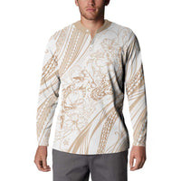 Sharks Couple Dreamy Polynesians Floral Sea Button Sweatshirt Hazel LT7 - Polynesian Pride