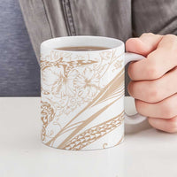 Sharks Couple Dreamy Polynesians Floral Sea Ceramic Mug Hazel LT7 - Polynesian Pride