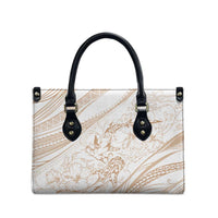 Sharks Couple Dreamy Polynesians Floral Sea Leather Bag Hazel LT7 - Polynesian Pride