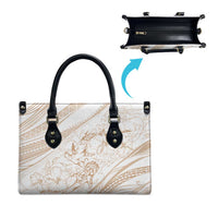 Sharks Couple Dreamy Polynesians Floral Sea Leather Bag Hazel LT7 - Polynesian Pride