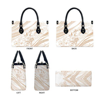 Sharks Couple Dreamy Polynesians Floral Sea Leather Bag Hazel LT7 - Polynesian Pride