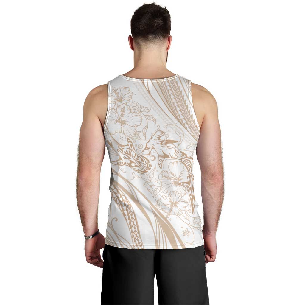 Sharks Couple Dreamy Polynesians Floral Sea Men Tank Top Hazel LT7 - Polynesian Pride