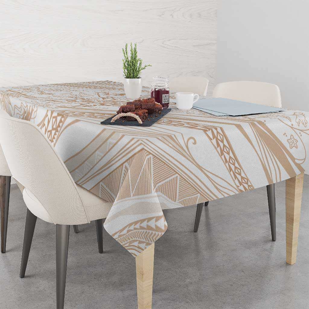 Sharks Couple Dreamy Polynesians Floral Sea Tablecloth Hazel LT7 - Polynesian Pride