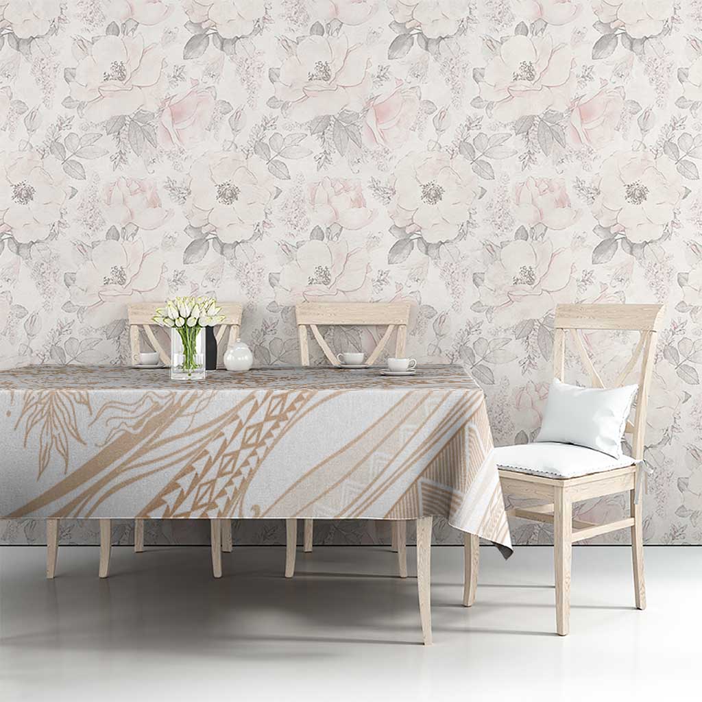 Sharks Couple Dreamy Polynesians Floral Sea Tablecloth Hazel LT7 - Polynesian Pride
