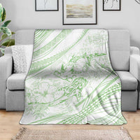 Sharks Couple Dreamy Polynesians Floral Sea Blanket Emerald LT7 - Polynesian Pride