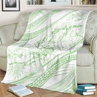 Sharks Couple Dreamy Polynesians Floral Sea Blanket Emerald LT7 - Polynesian Pride