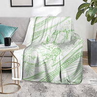 Sharks Couple Dreamy Polynesians Floral Sea Blanket Emerald LT7 - Polynesian Pride