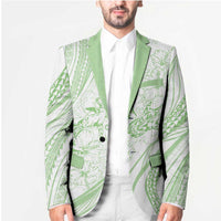 Sharks Couple Dreamy Polynesians Floral Sea Blazer Emerald LT7 - Polynesian Pride