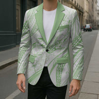 Sharks Couple Dreamy Polynesians Floral Sea Blazer Emerald LT7 - Polynesian Pride