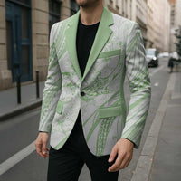 Sharks Couple Dreamy Polynesians Floral Sea Blazer Emerald LT7 - Polynesian Pride