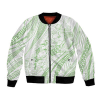 Sharks Couple Dreamy Polynesians Floral Sea Bomber Jacket Emerald LT7 Unisex Emerald - Polynesian Pride