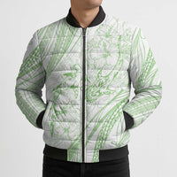 Sharks Couple Dreamy Polynesians Floral Sea Bomber Puffer Jacket Emerald LT7 - Polynesian Pride