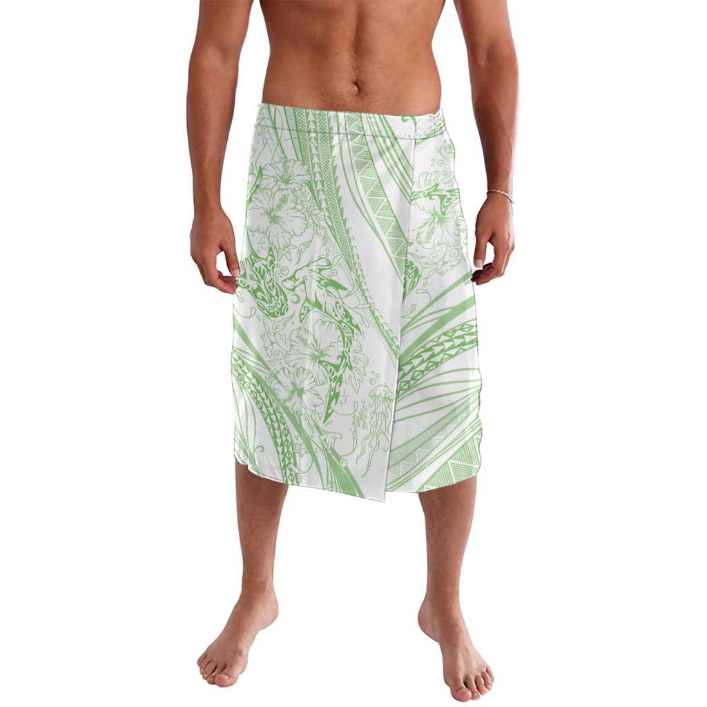 Sharks Couple Dreamy Polynesians Floral Sea Lavalava Emerald LT7 Emerald - Polynesian Pride