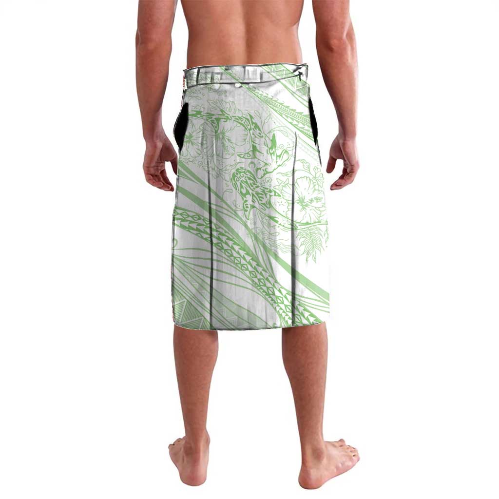 Sharks Couple Dreamy Polynesians Floral Sea Lavalava Emerald LT7 - Polynesian Pride