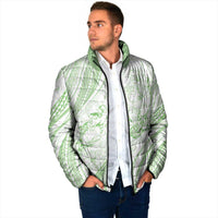 Sharks Couple Dreamy Polynesians Floral Sea Padded Jacket Emerald LT7 - Polynesian Pride
