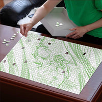 Sharks Couple Dreamy Polynesians Floral Sea Puzzle Emerald LT7 - Polynesian Pride