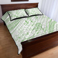 Sharks Couple Dreamy Polynesians Floral Sea Quilt Bed Set Emerald LT7 - Polynesian Pride