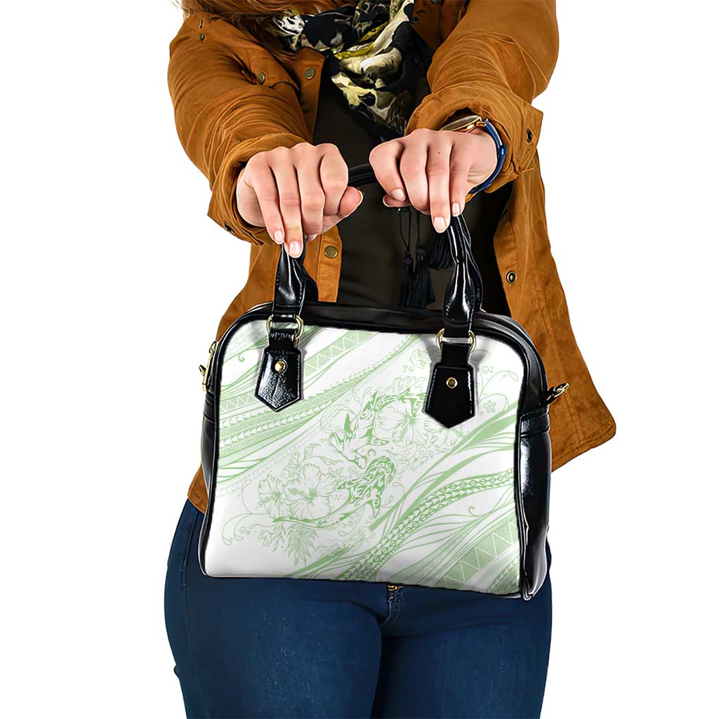 Sharks Couple Dreamy Polynesians Floral Sea Shoulder Handbag Emerald LT7 One Size Emerald - Polynesian Pride