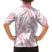 Sharks Couple Dreamy Polynesians Floral Sea Kid Hawaiian Shirt Pink LT7 - Polynesian Pride