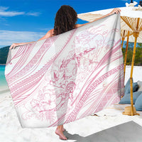 Sharks Couple Dreamy Polynesians Floral Sea Sarong Pink LT7 One Size 44 x 66 inches Pink - Polynesian Pride