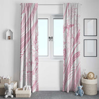 Sharks Couple Dreamy Polynesians Floral Sea Window Curtain Pink LT7 - Polynesian Pride
