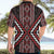 Red Tukutuku Pattern Aotearoa Hawaiian Shirt Niho Taniwha and Puhoro Motifs